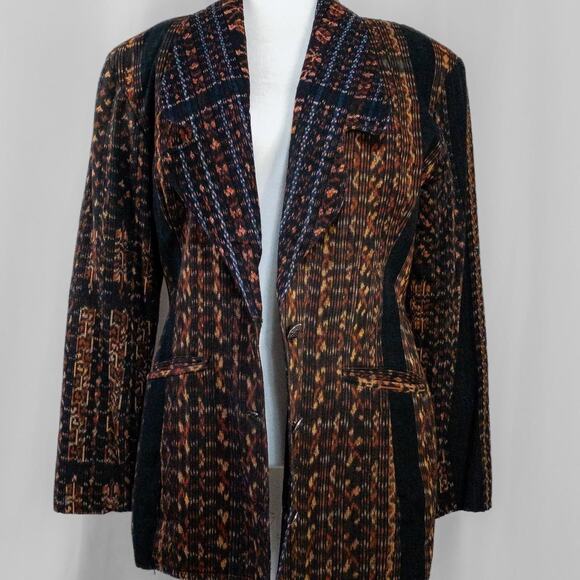 Vintage 80s Boho Power Blazer - Picture 2 of 7